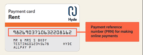 Hyde rent payment card