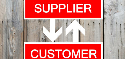Supplier and customer sign