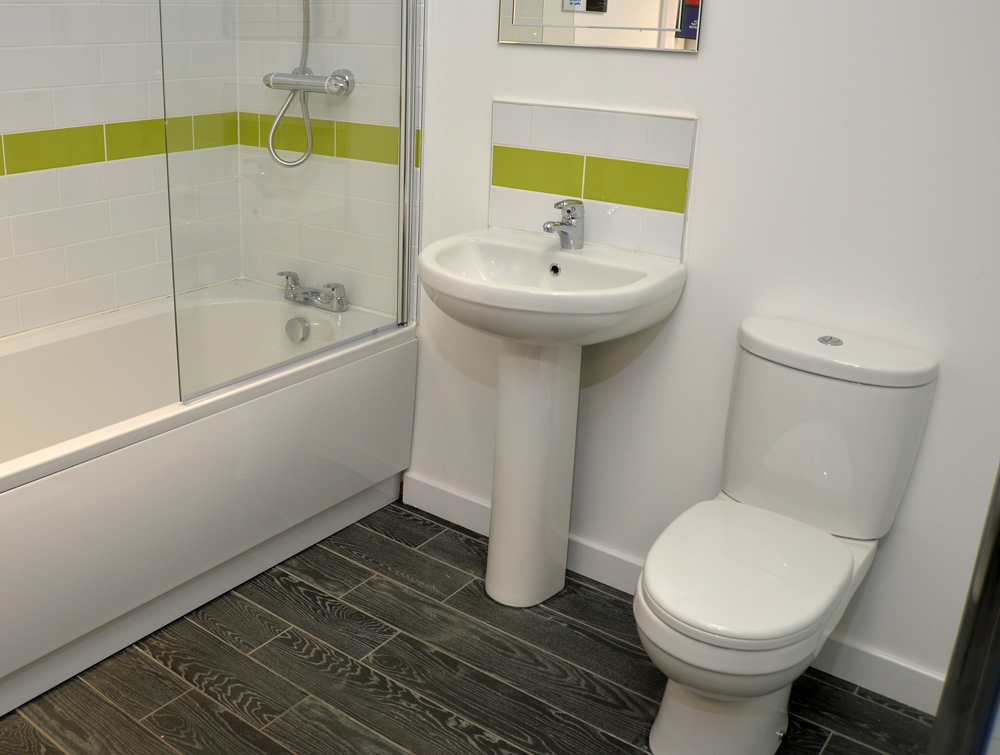 completed bathroom