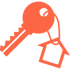 key with house brick