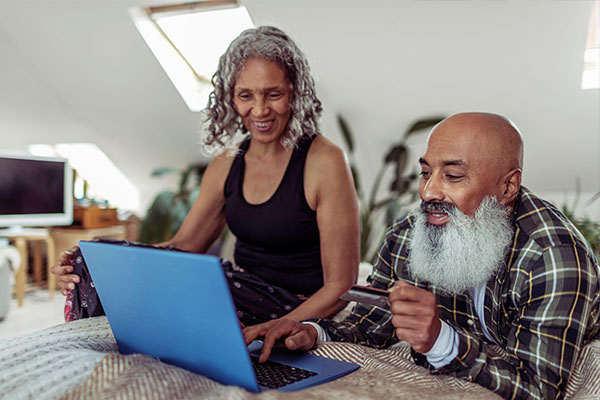 Couple Paying Online