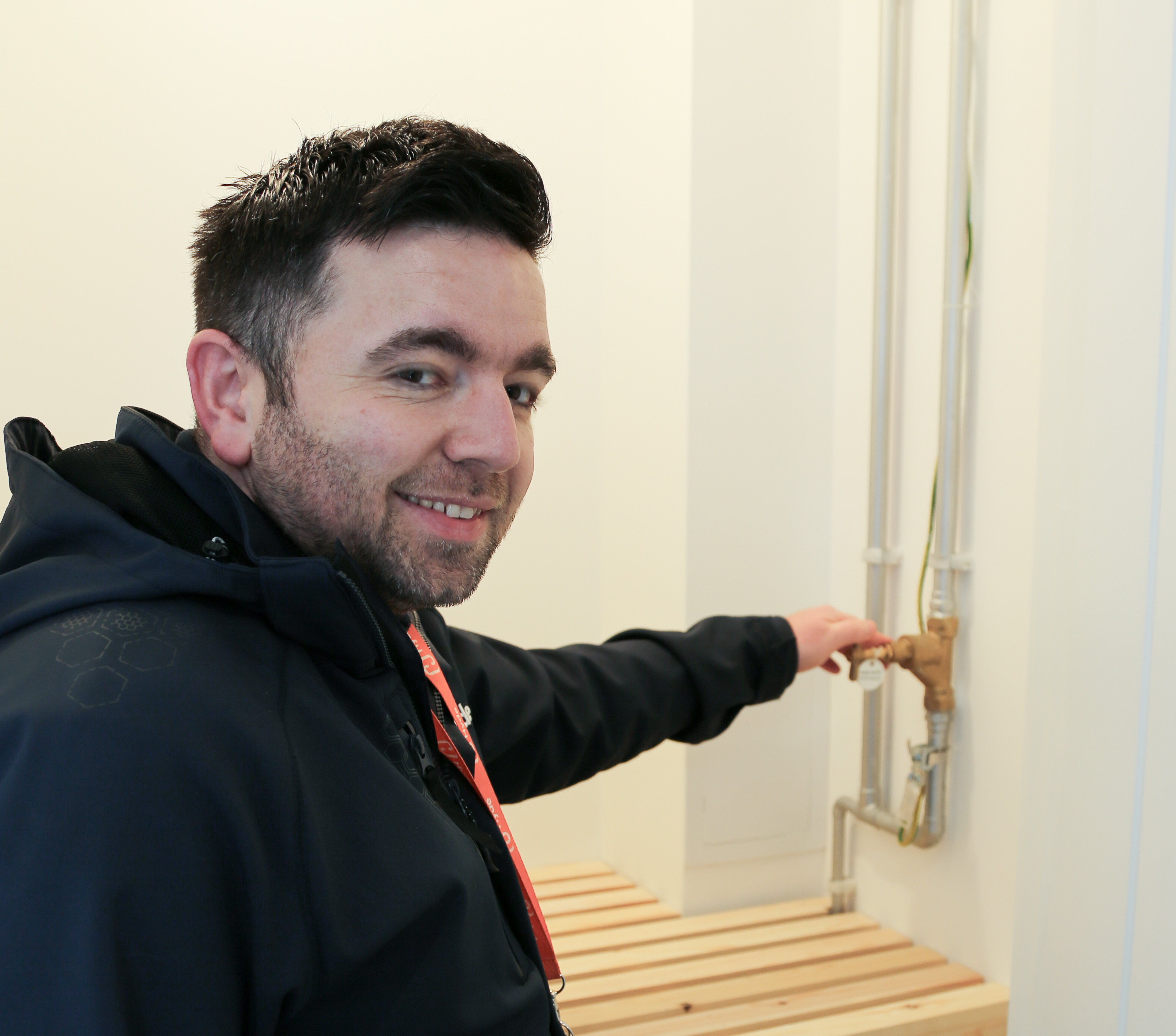 PAT STOPCOCK SMILE TO CAMERA CLOSE UP