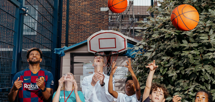 Andy And Children With Basket Balls SEO