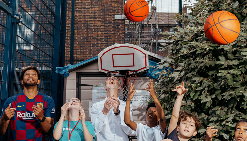 Andy And Children With Basket Balls SEO