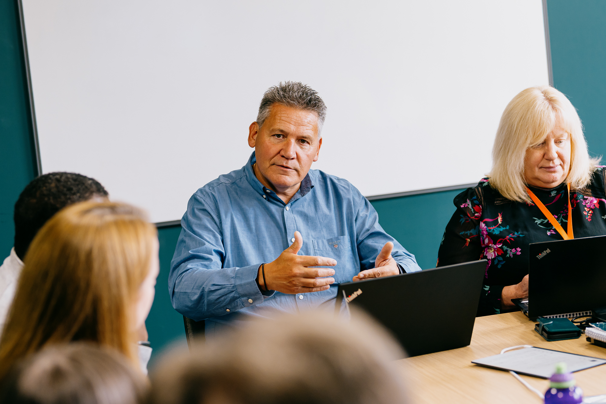 Neal and Sharron in meeting